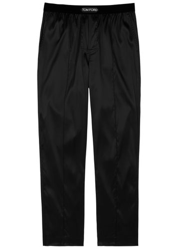 Stretch Silk Satin Pyjama Trousers in , Men's Nightwear, Elegant Silk Satin, Relaxed Fit - L - Tom ford - Modalova