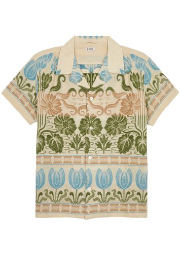 Tulipa Floral-embroidered Cotton Shirt - - XL - Bode - Modalova