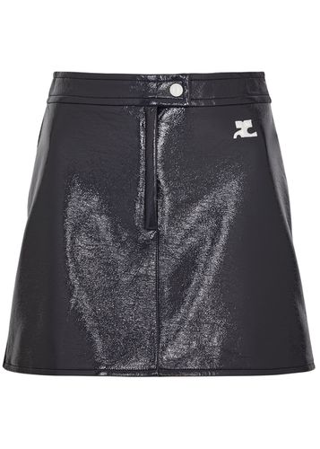 Logo Vinyl Mini Skirt - - 40 (UK12 / M) - Courrèges - Modalova