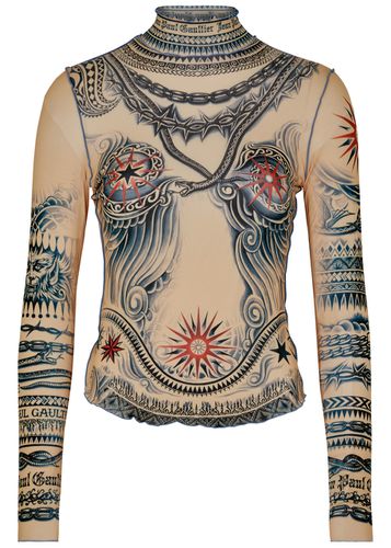 Sun Tattoo Printed Stretch-jersey top - - XS (UK6 / XS) - Jean Paul Gaultier - Modalova