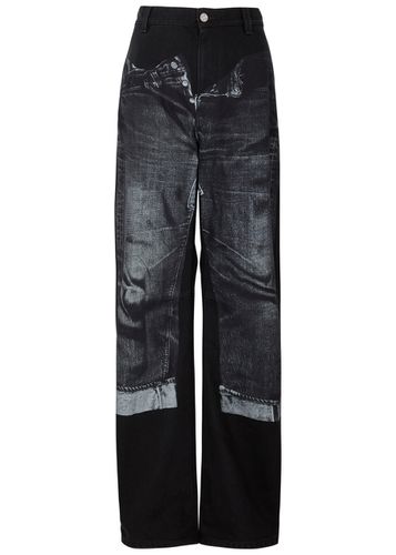 Denim Trompe L'Oeil Wide-leg Jeans - - 38 (UK10 / S) - Jean Paul Gaultier - Modalova