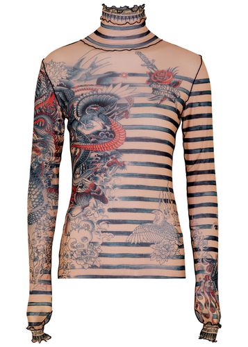 Sailor Tattoo Printed Tulle top - - L (UK14 / L) - Jean Paul Gaultier - Modalova