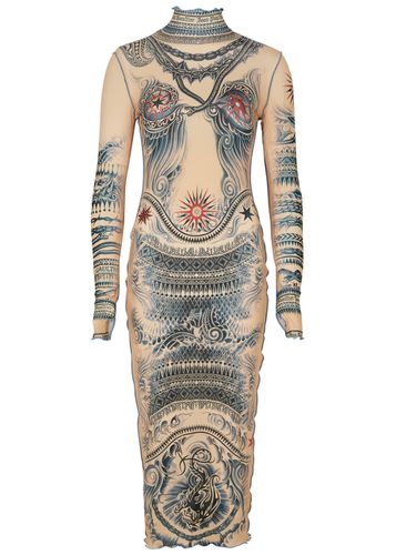 Sun Tattoo Printed Stretch-jersey Midi Dress - - L (UK14 / L) - Jean Paul Gaultier - Modalova