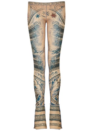 Sun Tattoo Flared Stretch-jersey Leggings - - L (UK14 / L) - Jean Paul Gaultier - Modalova
