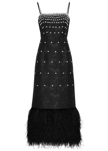 Astra Feather-trimmed Embellished Cloqué Maxi Dress - - 12 (UK12 / M) - HUISHAN ZHANG - Modalova
