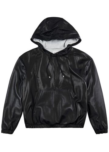Hooded Leather Sweatshirt - - 50 - Saint Laurent - Modalova