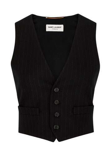 Pinstriped Wool-blend Waistcoat - - 36 (UK8 / S) - Saint Laurent - Modalova