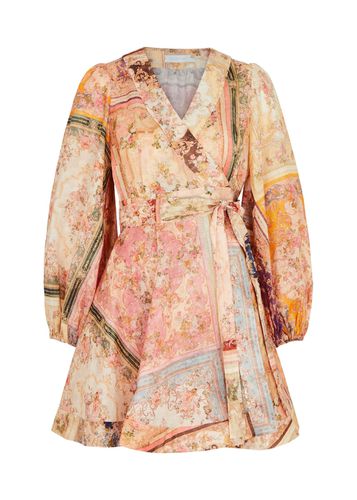 Floral-print Linen Wrap Mini Dress - - 0 (UK 8 / S) - Zimmermann - Modalova