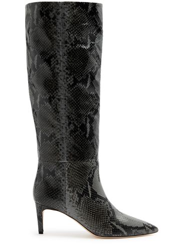 Python-effect Leather Knee-high Boots - - 36 (IT36 / UK3) - Paris Texas - Modalova