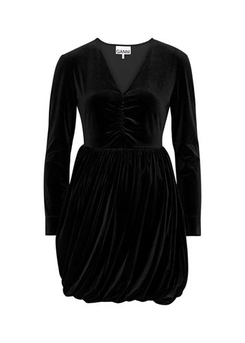 Ruched Velvet Mini Dress - - 36 (UK8 / S) - Ganni - Modalova
