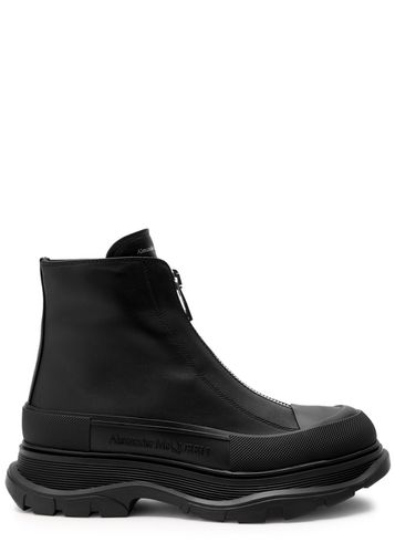 Logo Leather Ankle Boots - - 36 (IT36 / UK3) - Alexander McQueen - Modalova