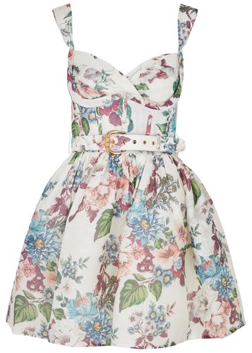 Matchmaker Floral-print Linen-blend Mini Dress - - 1 (UK 10 / S) - Zimmermann - Modalova