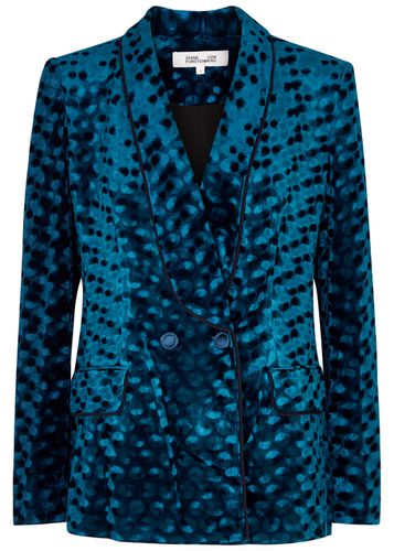 Chiana Leopard-print Velvet Blazer - - 12 (UK16 / XL) - Diane von Furstenberg - Modalova