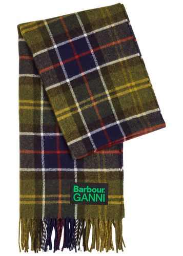 X Ganni Checked Wool Scarf - Barbour - Modalova