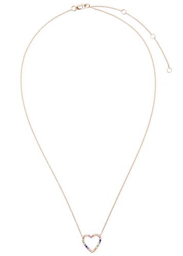 Heart Embellished 14kt Gold Necklace - - One Size - Roxanne First - Modalova
