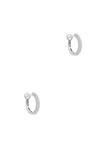 Diamond-embellished 24kt Gold Hoop Earrings - - One Size - Roxanne First - Modalova
