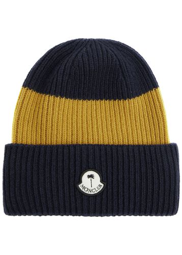 Moncler Palm Angels Ribbed Wool Beanie - Moncler Genius - Modalova