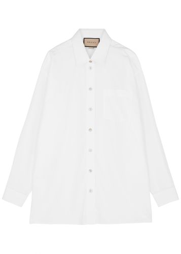 Logo-embroidered Cotton-poplin Shirt - - 42 (UK10 / S) - Gucci - Modalova