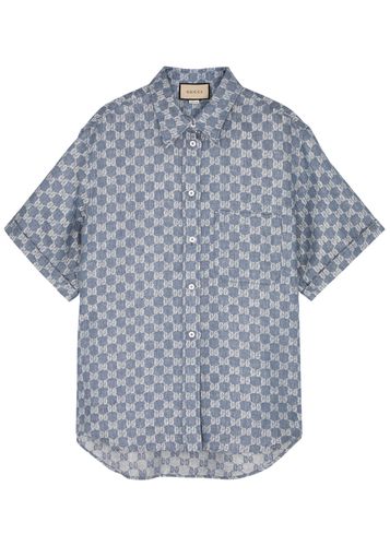 GG-jacquard Linen Shirt - - 42 (UK10 / S) - Gucci - Modalova