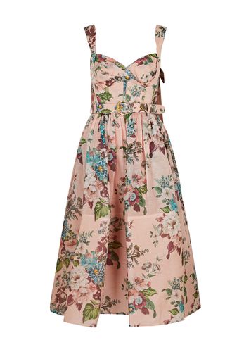 Matchmaker Floral-print Linen-blend Midi Dress - - 0 (UK 8 / S) - Zimmermann - Modalova