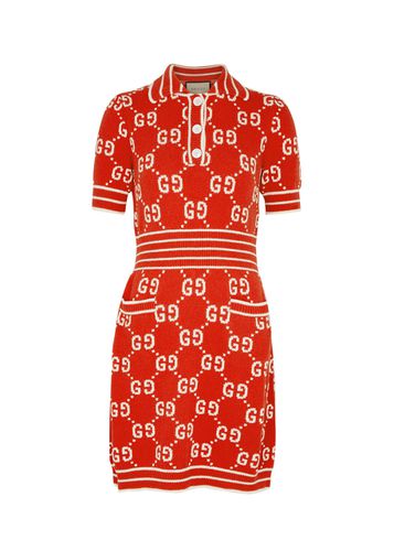 GG-intarsia Cotton-blend Mini Dress - - S (UK8-10 / S) - Gucci - Modalova