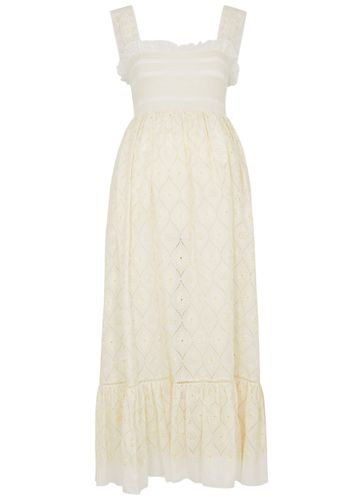 Broderie Anglaise Cotton-blend Midi Dress - - 40 (UK8 / S) - Gucci - Modalova