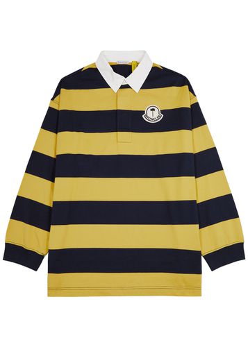 Moncler Palm Angels Striped Cotton Polo Shirt - - L - Moncler Genius - Modalova