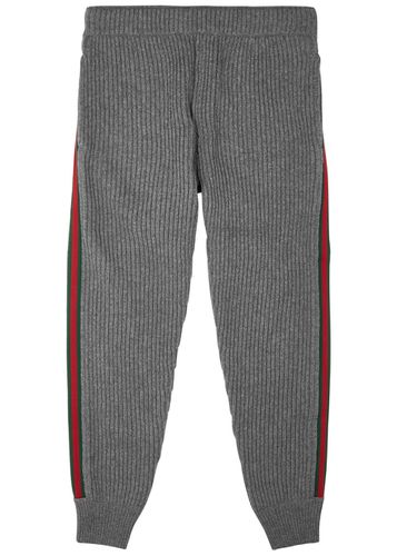 Striped Ribbed Wool-blend Sweatpants - - L - Gucci - Modalova