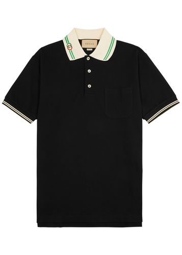 Logo Piqué Stretch-cotton Polo Shirt - - M - Gucci - Modalova
