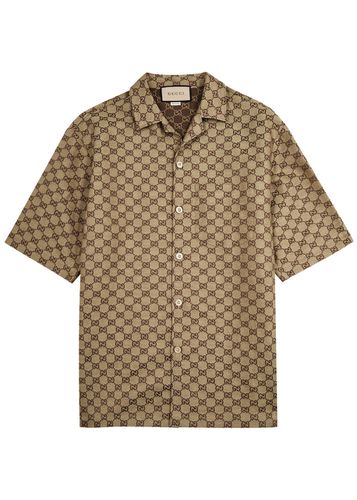GG-jacquard Linen-blend Shirt - - 50 (IT50 / L) - Gucci - Modalova