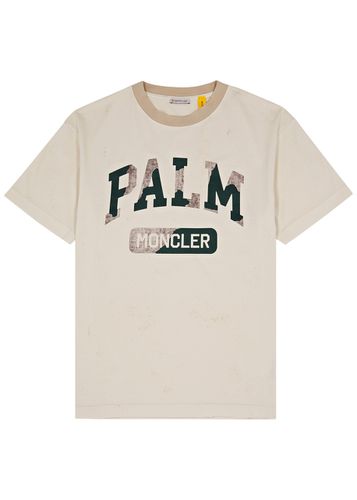Moncler Palm Angels Logo Cotton T-shirt - Moncler Genius - Modalova