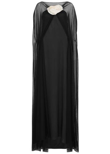 Delphine Cape-effect Silk Gown - - 42 (UK14 / L) - BERNADETTE - Modalova