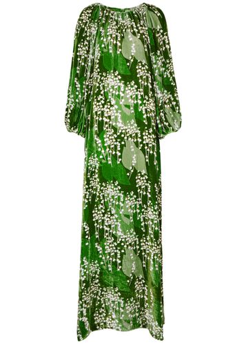 Georgina Floral-print Velvet Maxi Dress - - 34 (UK6 / XS) - BERNADETTE - Modalova