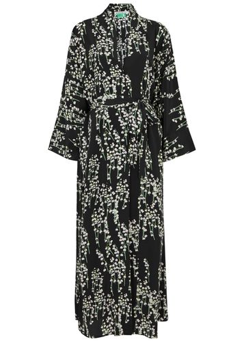 Peignoir Floral-print Silk Wrap Dress - - 34 (UK6 / XS) - BERNADETTE - Modalova