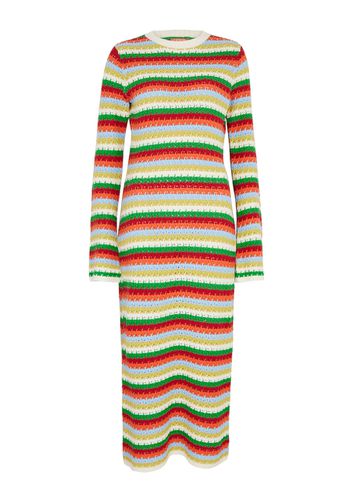 Nadine Striped Crochet-knit Midi Dress - - S (UK8-10 / S) - Kitri - Modalova