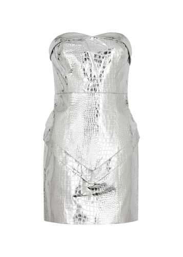 Crocodile-effect Metallic Faux Leather Mini Dress - - 34 (UK6 / XS) - ROTATE Birger Christensen - Modalova