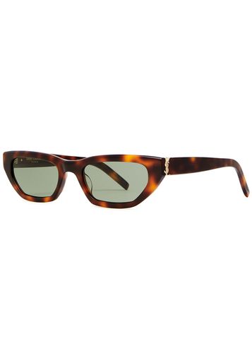Narrow Cat-eye Sunglasses - Saint Laurent - Modalova