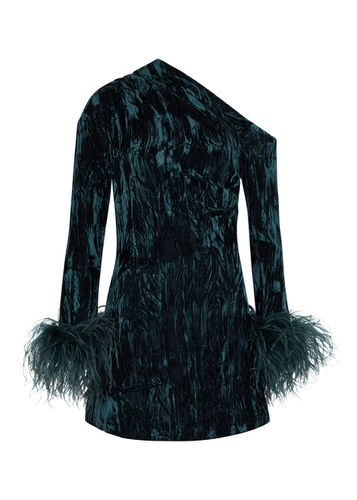 Adelaide Feather-trimmed Velvet Mini Dress - - 12 (UK12 / M) - 16 Arlington - Modalova