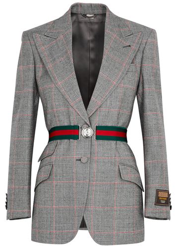Checked Belted Wool Blazer - - 40 (UK8 / S) - Gucci - Modalova