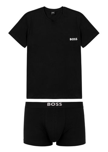 Logo Cotton T-shirt and Trunks set - Boss - Modalova