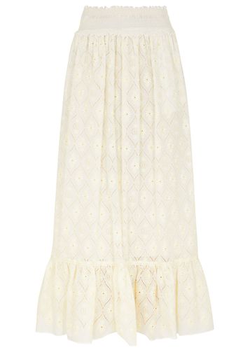 Broderie Anglaise Cotton Maxi Skirt - - 40 (UK8 / S) - Gucci - Modalova