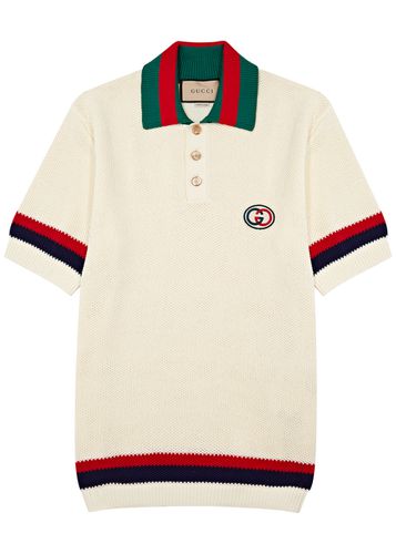 Striped Logo Cotton Polo Shirt - - S - Gucci - Modalova