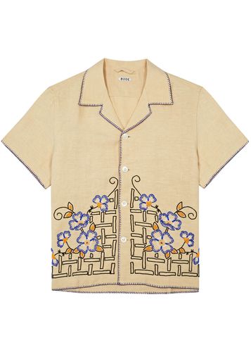 Himalayan Poppy Embellished Linen Shirt - - L - Bode - Modalova