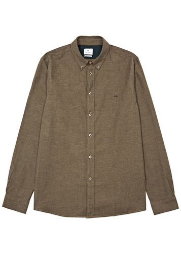 Logo-embroidered Brushed Cotton Shirt - - S - PS Paul Smith - Modalova