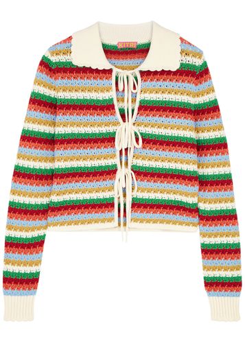 Evie Striped Crochet Cardigan - - L (UK14 / L) - Kitri - Modalova
