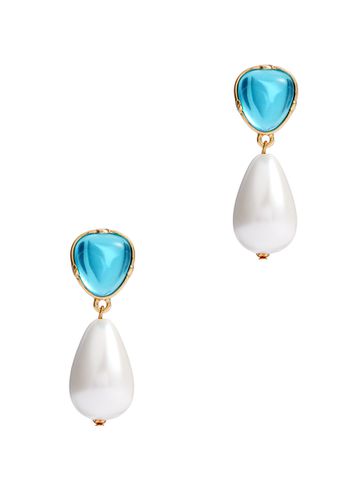 Crystal and Pearl-embellished Drop Earrings - Kenneth Jay Lane - Modalova