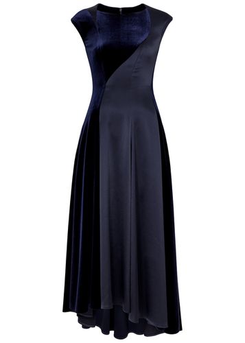 Satin and Velvet Midi Dress - - 42 (UK16 / XL) - Talbot Runhof - Modalova