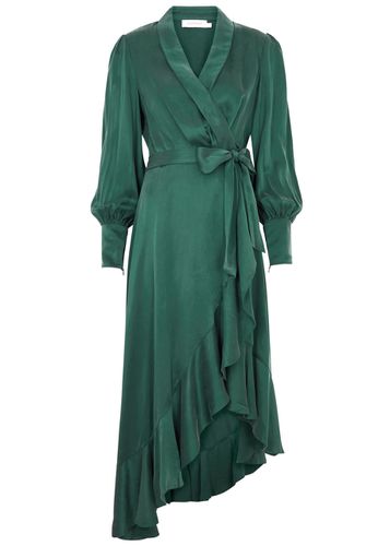 Ruffled Silk-satin Midi Wrap Dress - - 0 (UK 8 / S) - Zimmermann - Modalova