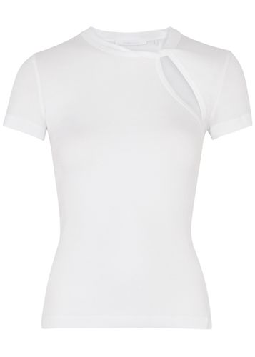 Contour ribbed-knit top in white - Helmut Lang