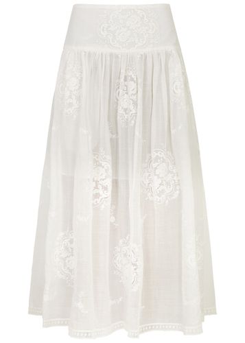 Alight Lace-panelled Ramie Midi Skirt - - 2 (UK 12 / M) - Zimmermann - Modalova